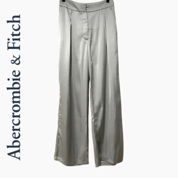 Abercrombie satin high rise slacks - Picture 2 of 10